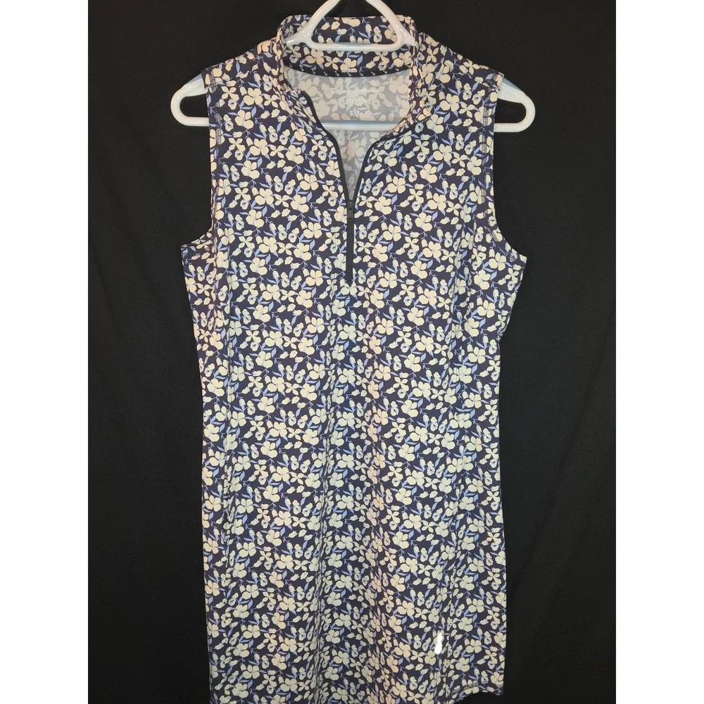 Tommy Bahama Island Zone Golf Dress‎ Sleeveless Floral Print Blue White LOT OF 2